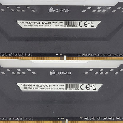 Corsair Vengeance RGB Pro 32GB (2x16GB) RAM DDR4 3600MHz CMW32GX4M2Z3600C18 GPU