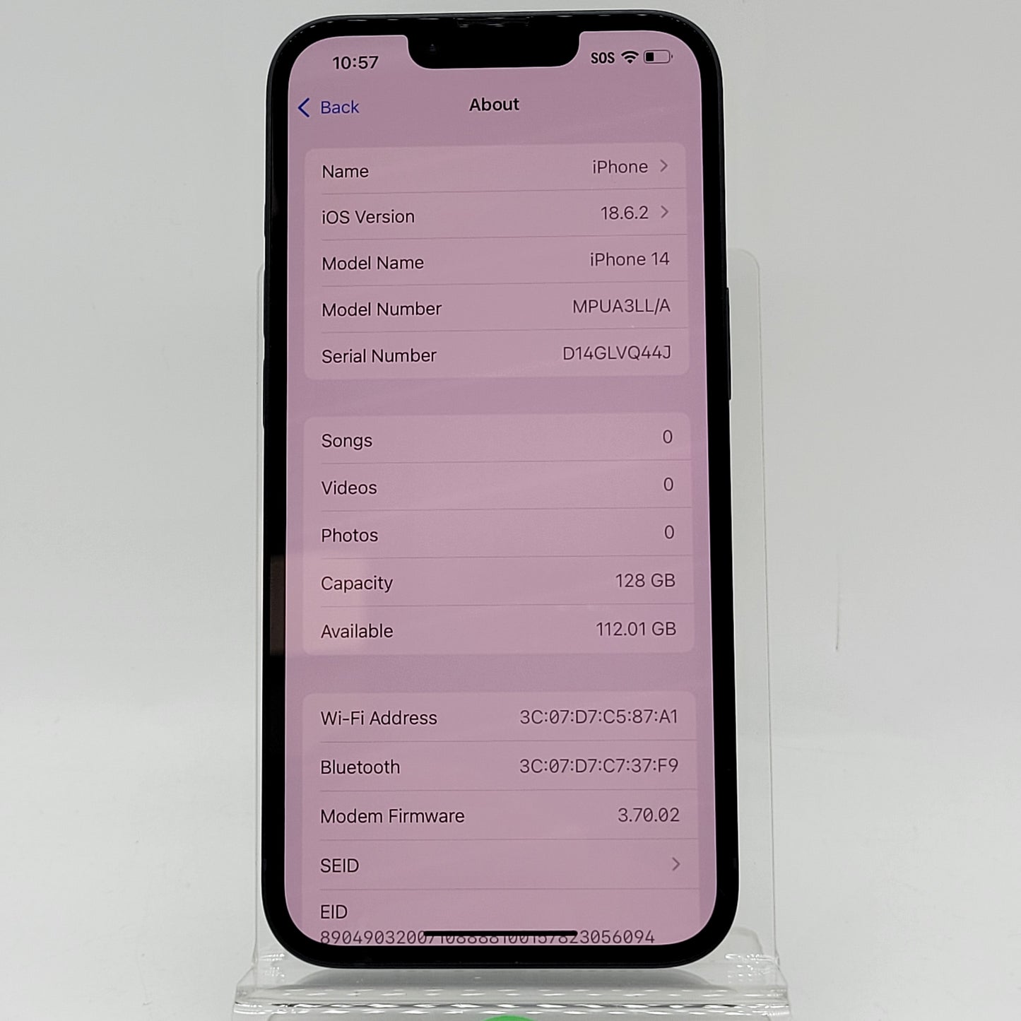 T-Mobile Apple iPhone 14 128GB Midnight MPUA3LL/A