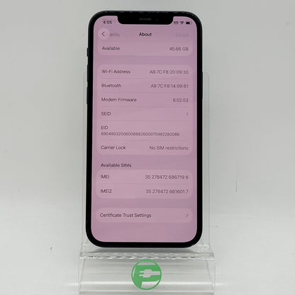 Unlocked Apple iPhone 12 64GB Black MGH63LL/A