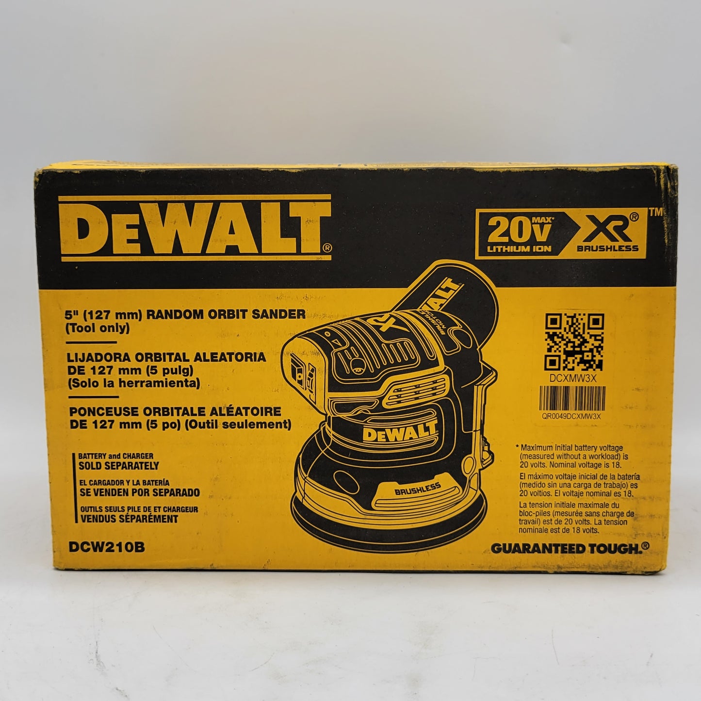 New DeWalt DCW210B 20V 5" Variable Speed Random Orbital Sander Tool Only