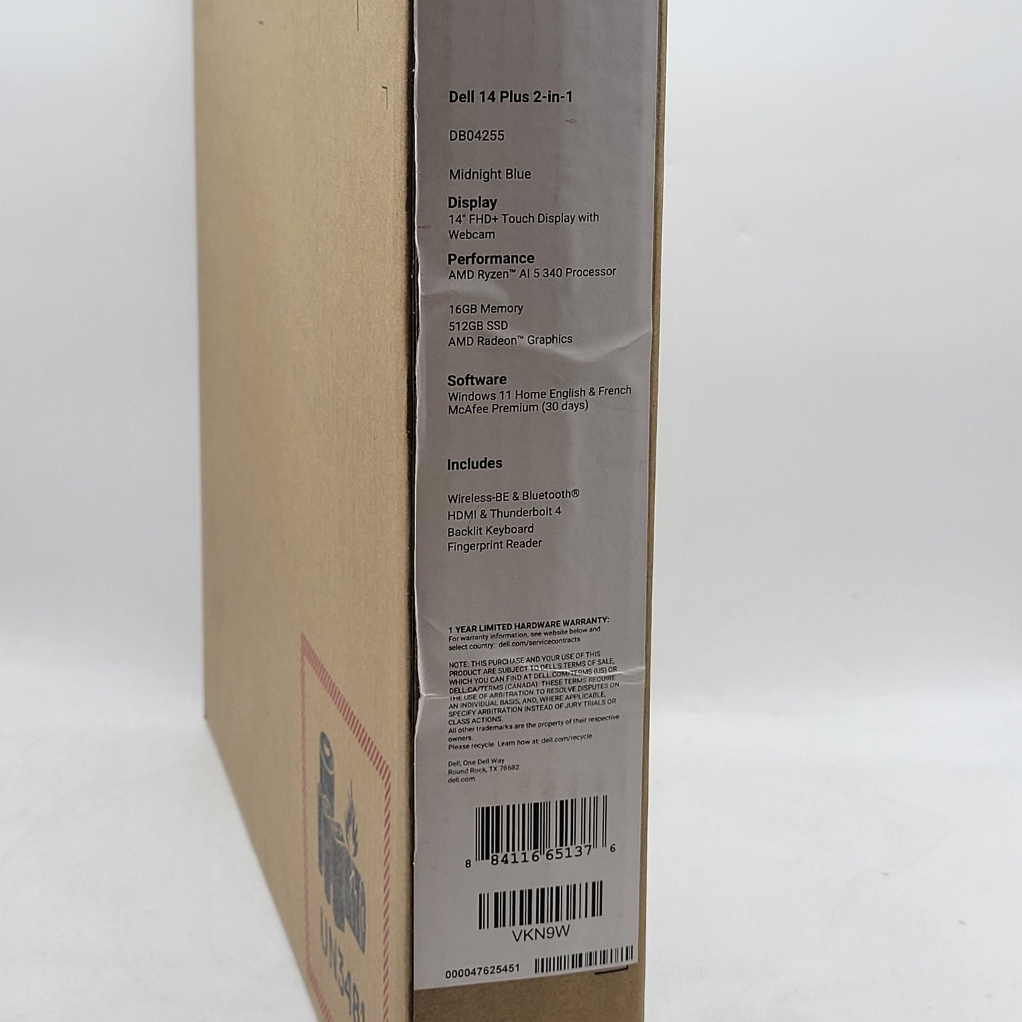 New Dell 14 Plus 2-in-1 DB04255 14" Ryzen AI 5 340 2.0GHz 16GB RAM 512GB SSD