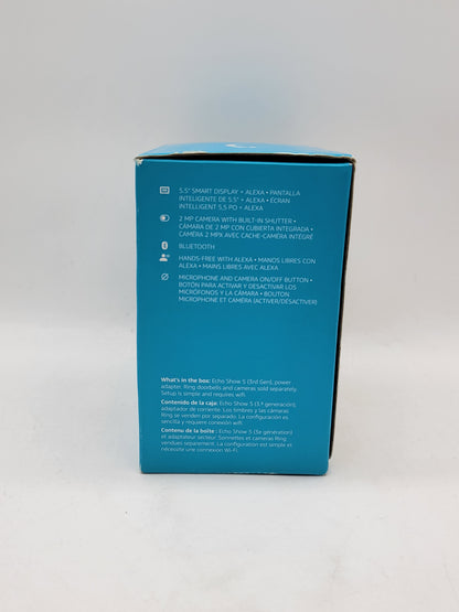 New Amazon Echo Show 5 3rd Gen Smart Display Charcoal Alexa H97N6S