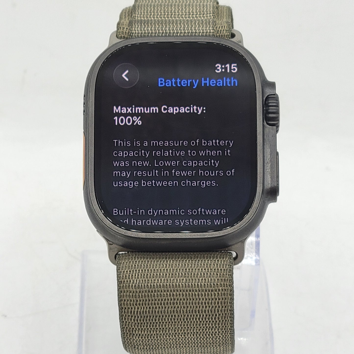 Unlocked Apple Watch Ultra 3 49MM Black Titanium Green Alpine Loop MF0J4LW/A