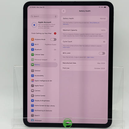 Factory Unlocked Apple iPad Pro 11" M4 256GB Space Black MVW13LL/A