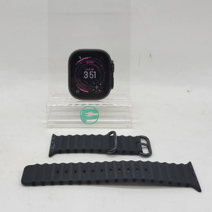 Unlocked Apple Watch Ultra 2 49MM Black Titanium Black Band MX4R3LW/A