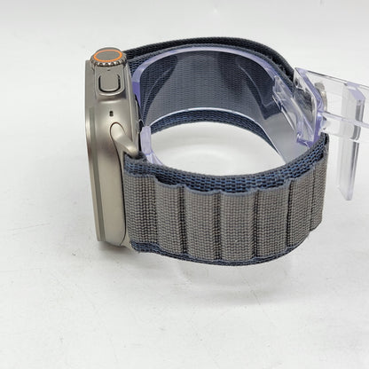 Unlocked Apple Watch Ultra 2 49MM Natural Titanium Light Blue Alpine Loop