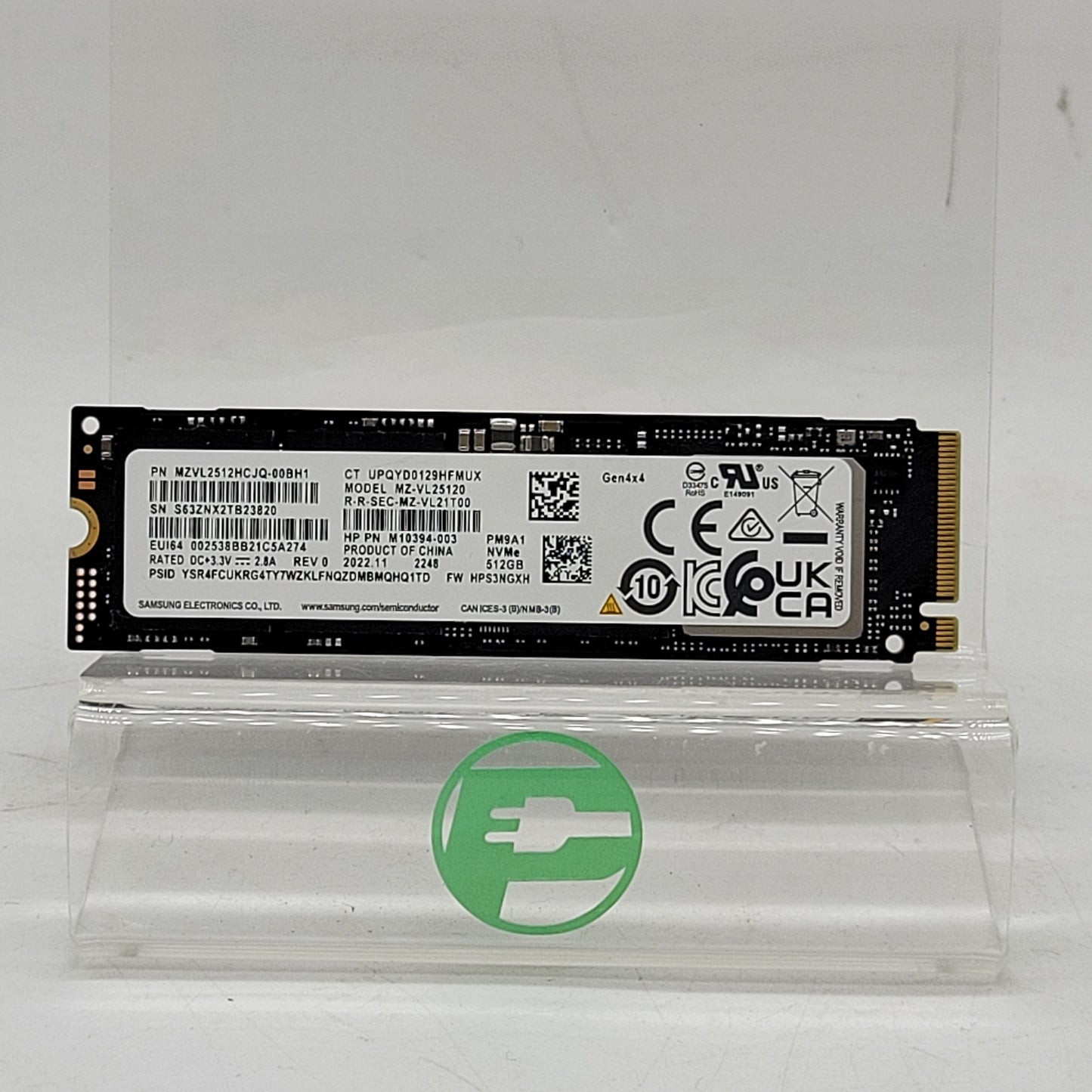 Samsung 2280mm MZ-VL25120 512GB M.2 NVMe Gen 4.0 x 4 SSD MZVL2512HCJQ-00BH1