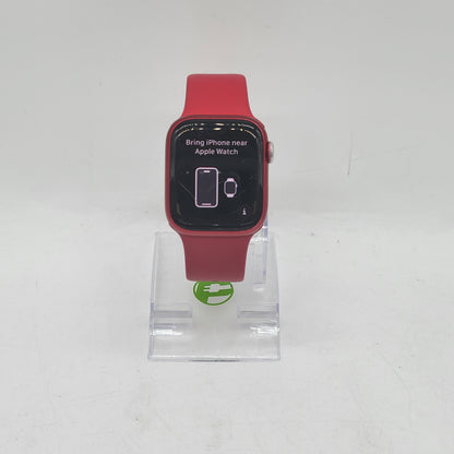 GPS Only Apple Watch Series 8 41MM Product Red Aluminum Red Sport Band A2770