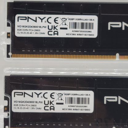 PNY Low Profile 16GB (2x8GB) RAM DDR4 3600MHz MD16GK2D4360018LPW RAM