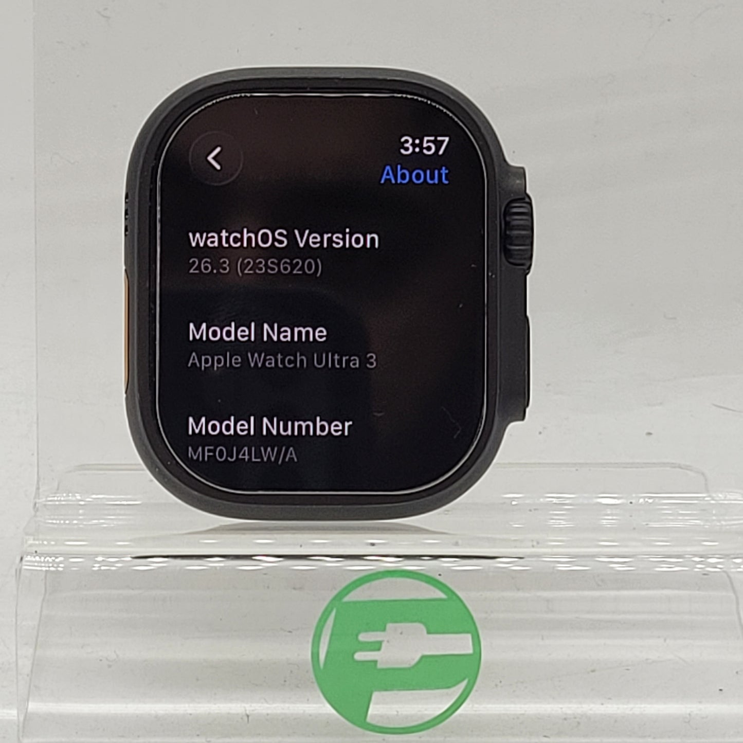 GPS Only Apple Watch Ultra 3 49MM Black Titanium Black Ocean Band MF0J4LW/A