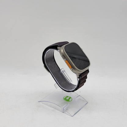 Unlocked Apple Watch Ultra 2 49MM Natural Titanium Alpine Loop Rubs MRF23LW/A