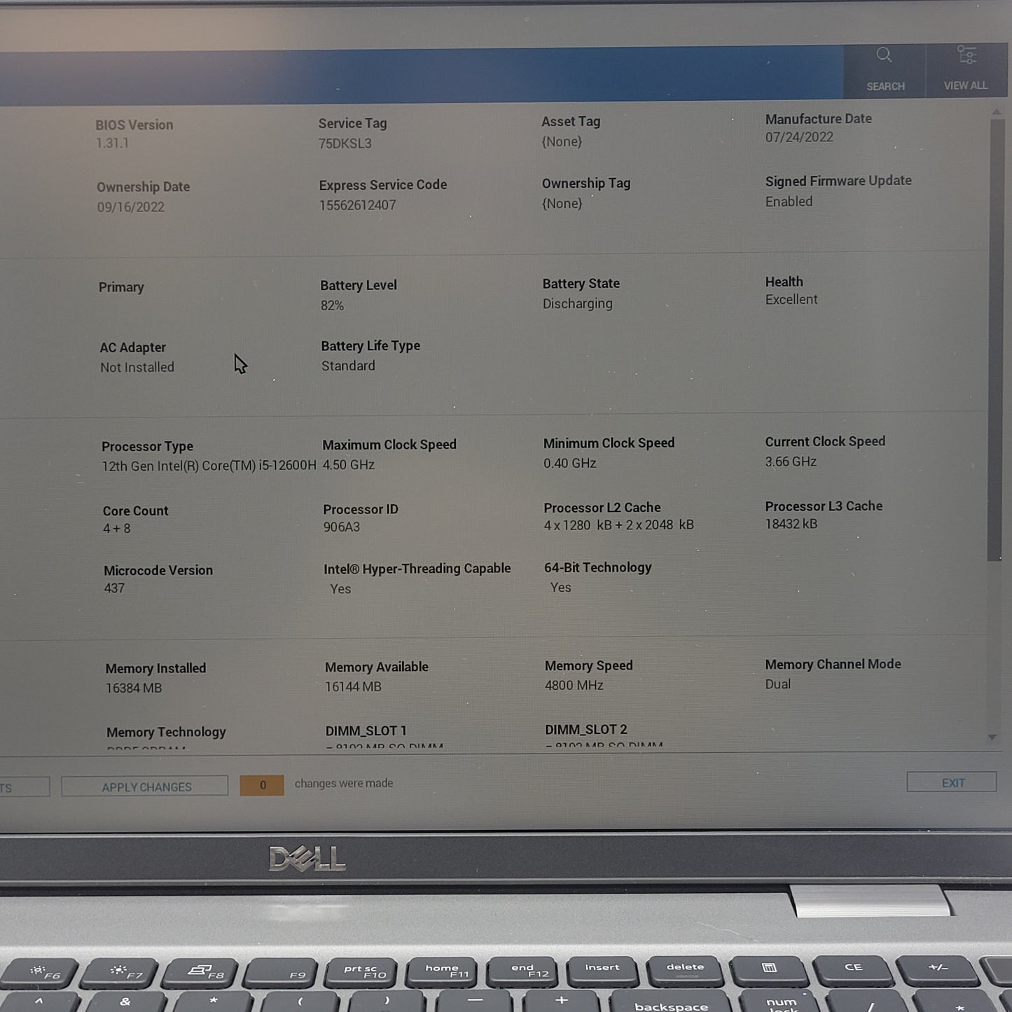 Dell Latitude 5531 15" i5-12600H 2.2GHz 16GB RAM 512GB SSD