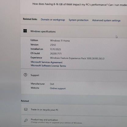 Dell XPS 9640 P129F 16" Core Ultra 7 155H 3.8GHz 16GB RAM 1TB SSD RTX 4050