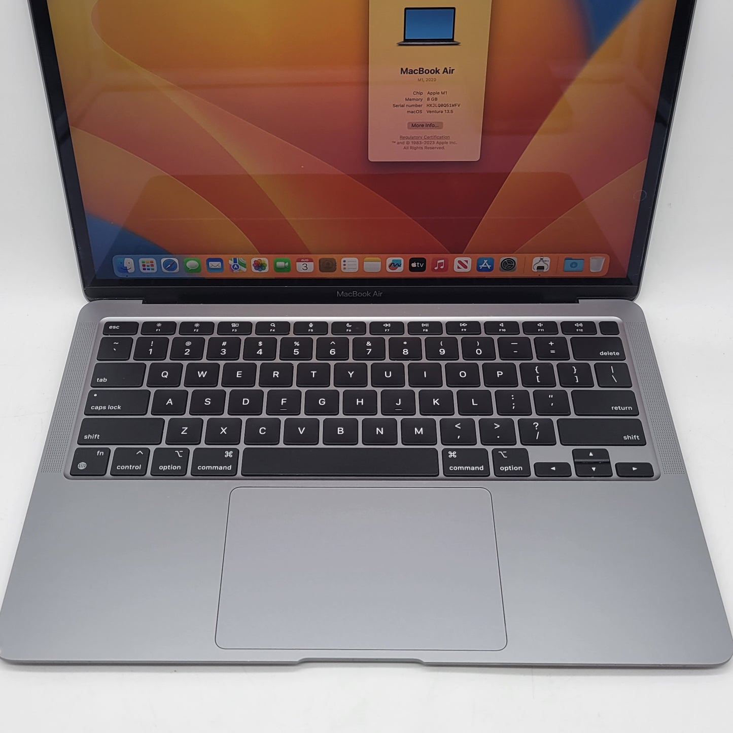 2020 Apple MacBook Air 13.3" M1 7C GPU 3.2GHz 8GB RAM 256GB SSD A2337