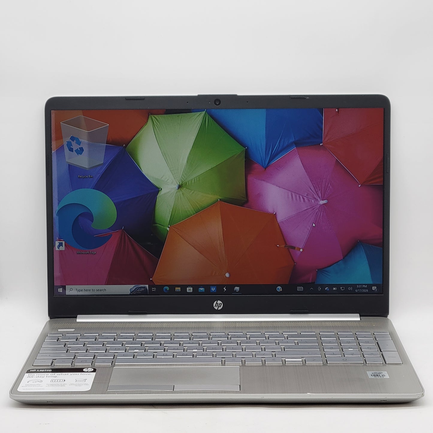 HP Laptop 15-DW2025CL 15.6" i5-1035G1 1.9GHz 12GB RAM 1TB HDD