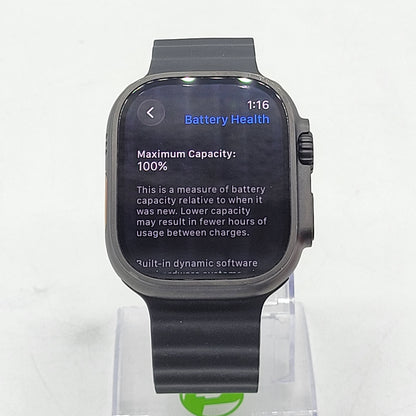 Unlocked Apple Watch Ultra 3 49MM Black Titanium Black Ocean Band MF0J4LW/A