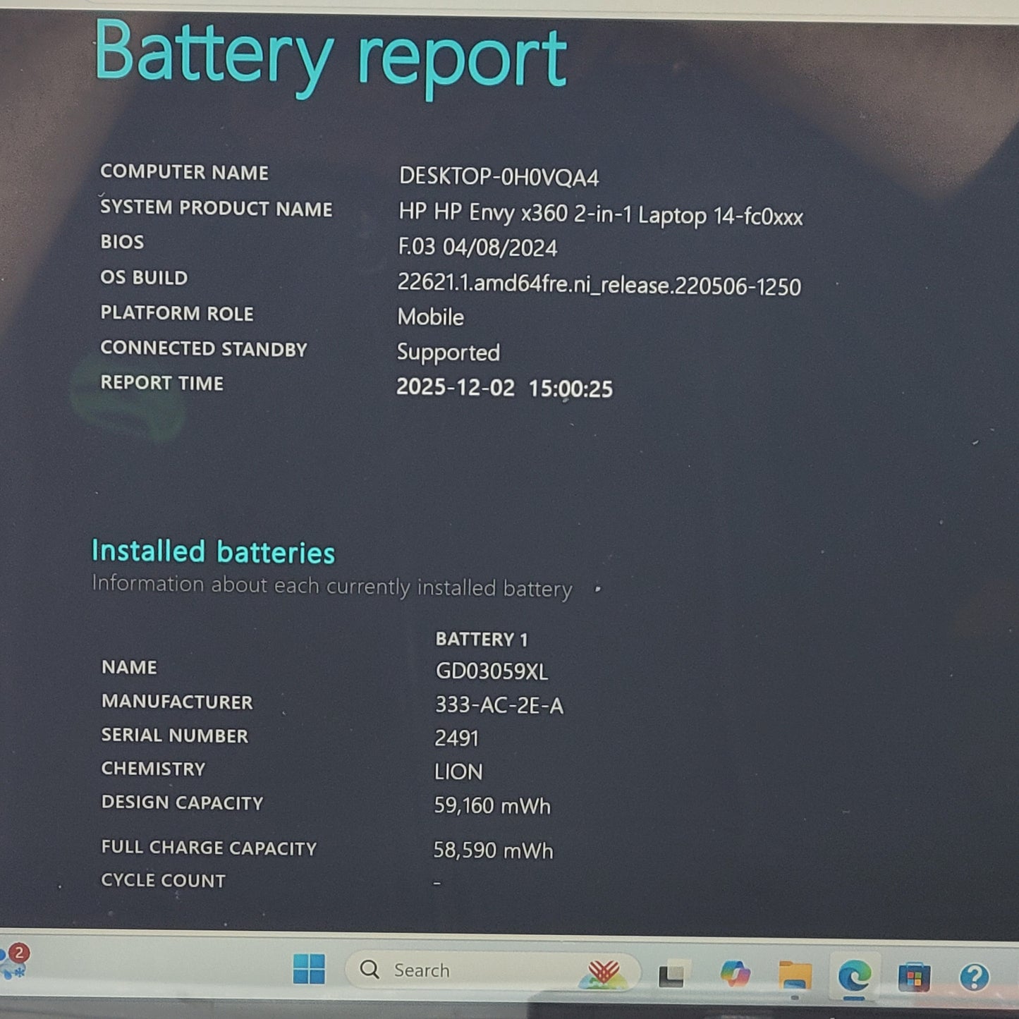 HP Envy x360 2 in 1 14-FC0023DX 14" Core Ultra 7 155U 2.1GHz 16GB RAM 1TB SSD