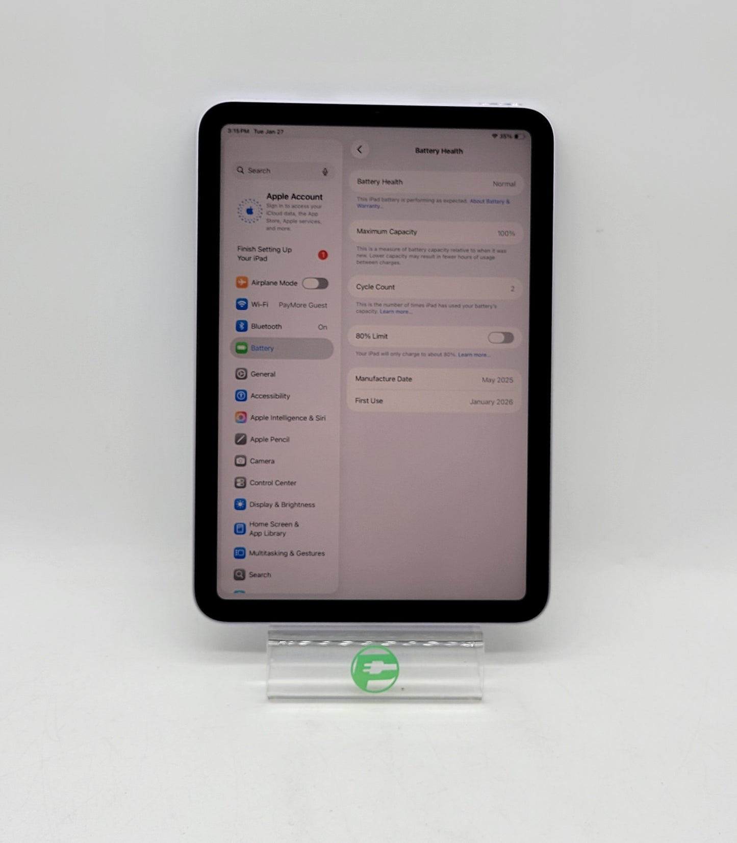 WiFi Only Apple iPad mini (A17 Pro) 128GB Purple MXN93LL/A