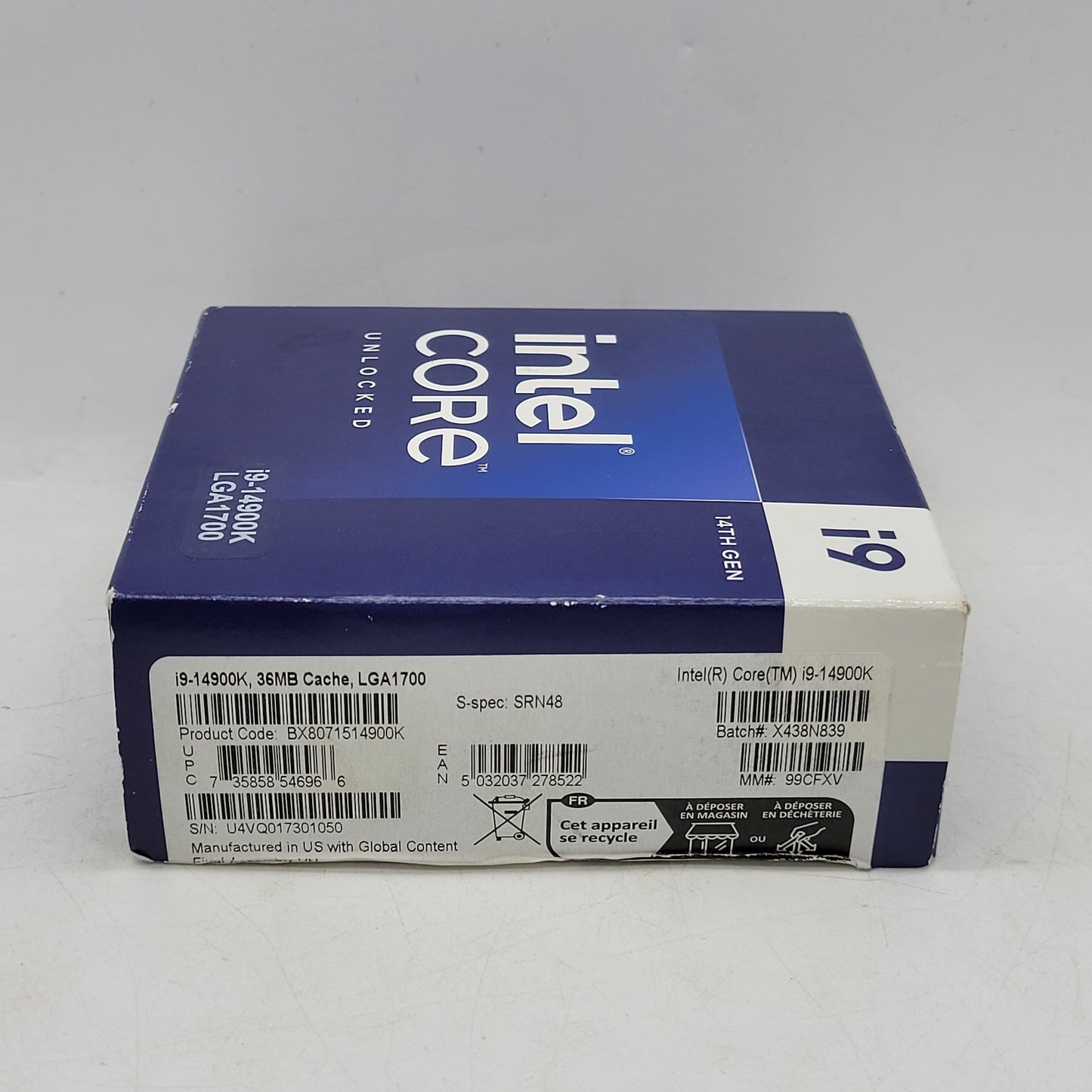 Intel i9-14900K 3.20GHz 24 Core SRN48 32 Thread LGA 1700