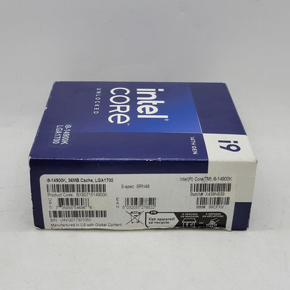 Intel i9-14900K 3.20GHz 24 Core SRN48 32 Thread LGA 1700