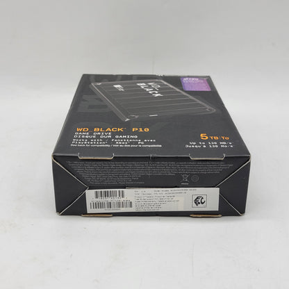 New Western Digital WD 2.5" BLACK P10 Game Drive 5TB Micro USB-B to USB-A HDD