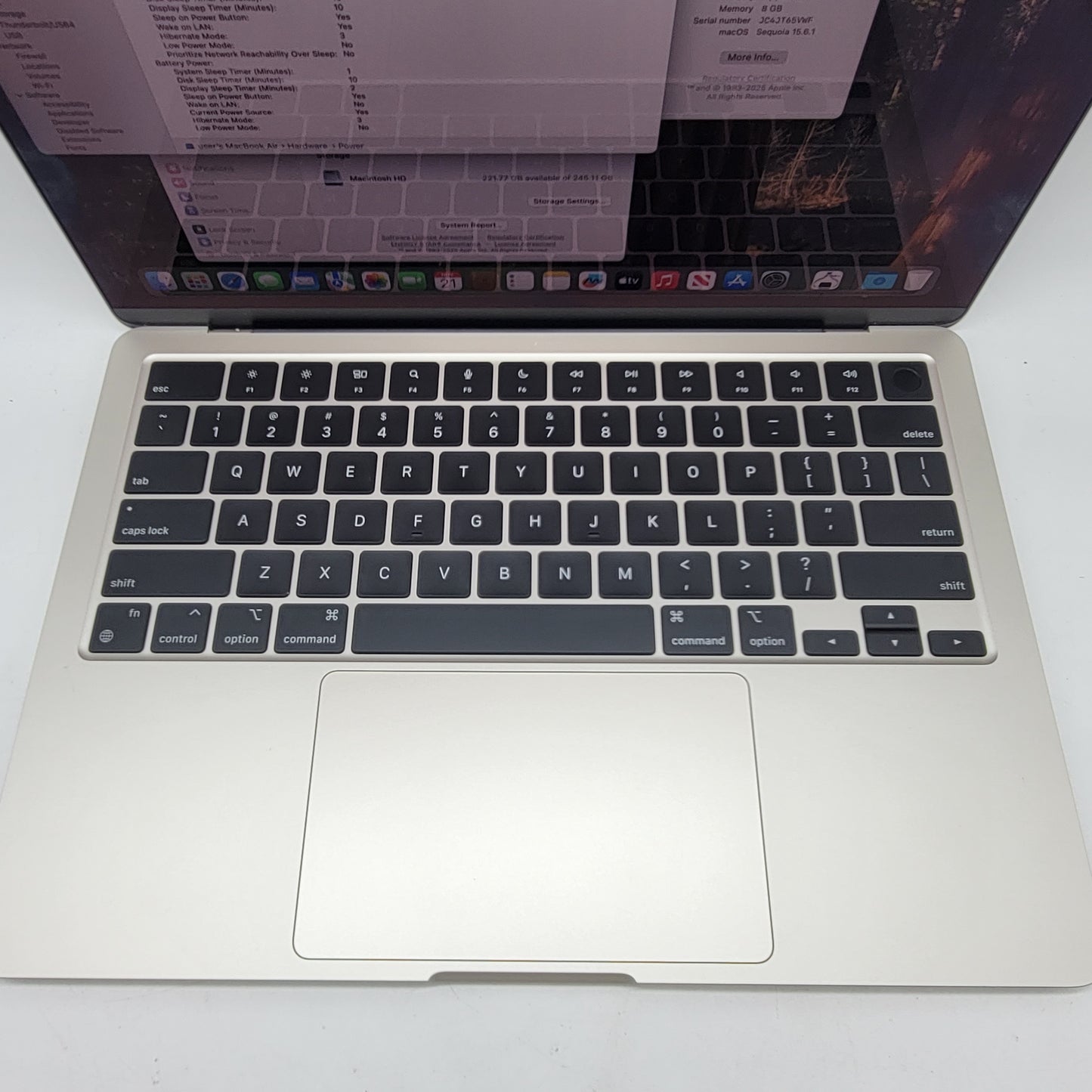 2022 Apple MacBook Air 13.6" M2 8C GPU 3.5GHz 8GB RAM 256GB SSD A2681