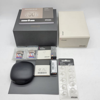 Oticon Intent 3 MiniRITE C090 Bluetooth Hearing Aids Chromebeige 269601
