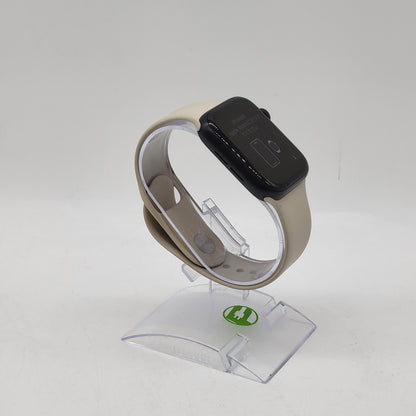 Unlocked Apple Watch SE 2nd Gen 44MM Midnight Aluminum Starlight Sport Band