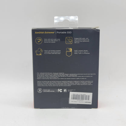 New SanDisk Extreme 4TB Portable SSD SDSSDE51-4T00-AW25