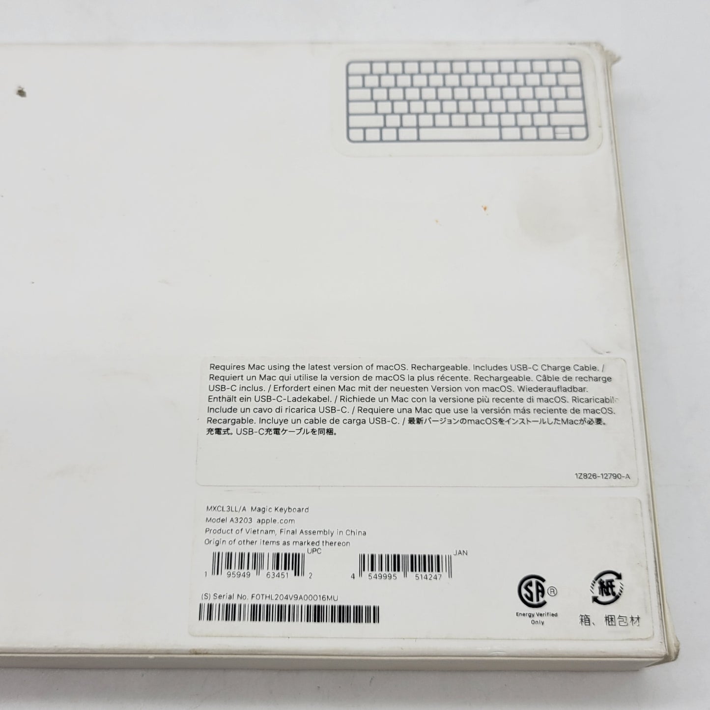 Apple Smart Keyboard A3203 Silver