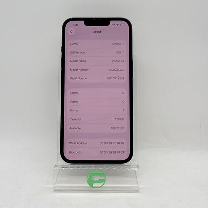 Factory Unlocked Apple iPhone 13 128GB Midnight MLA23LL/A