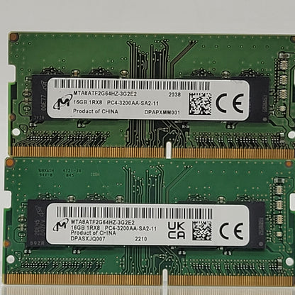 Micron  32GB (2x16GB) RAM DDR4 3200MHz MTA8ATF2G64AZ-3GE2