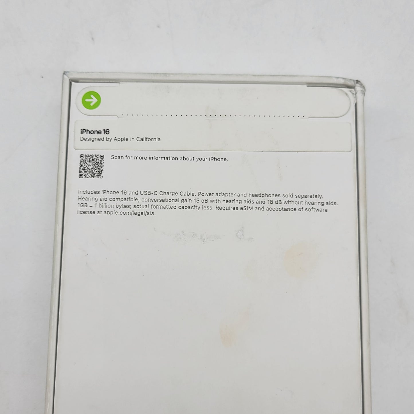 New Factory Unlocked Apple iPhone 16 128GB White MYAQ3LL/A