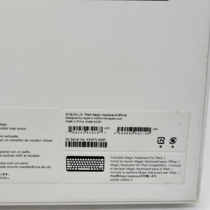 Apple Magic Keyboard for iPad Pro 11" Keyboard Folio Case White MJQJ3LL/A