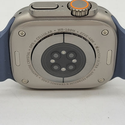 Unlocked Apple Watch Ultra 3 49MM Natural Titanium Blue Ocean Band MEWH4LW/A