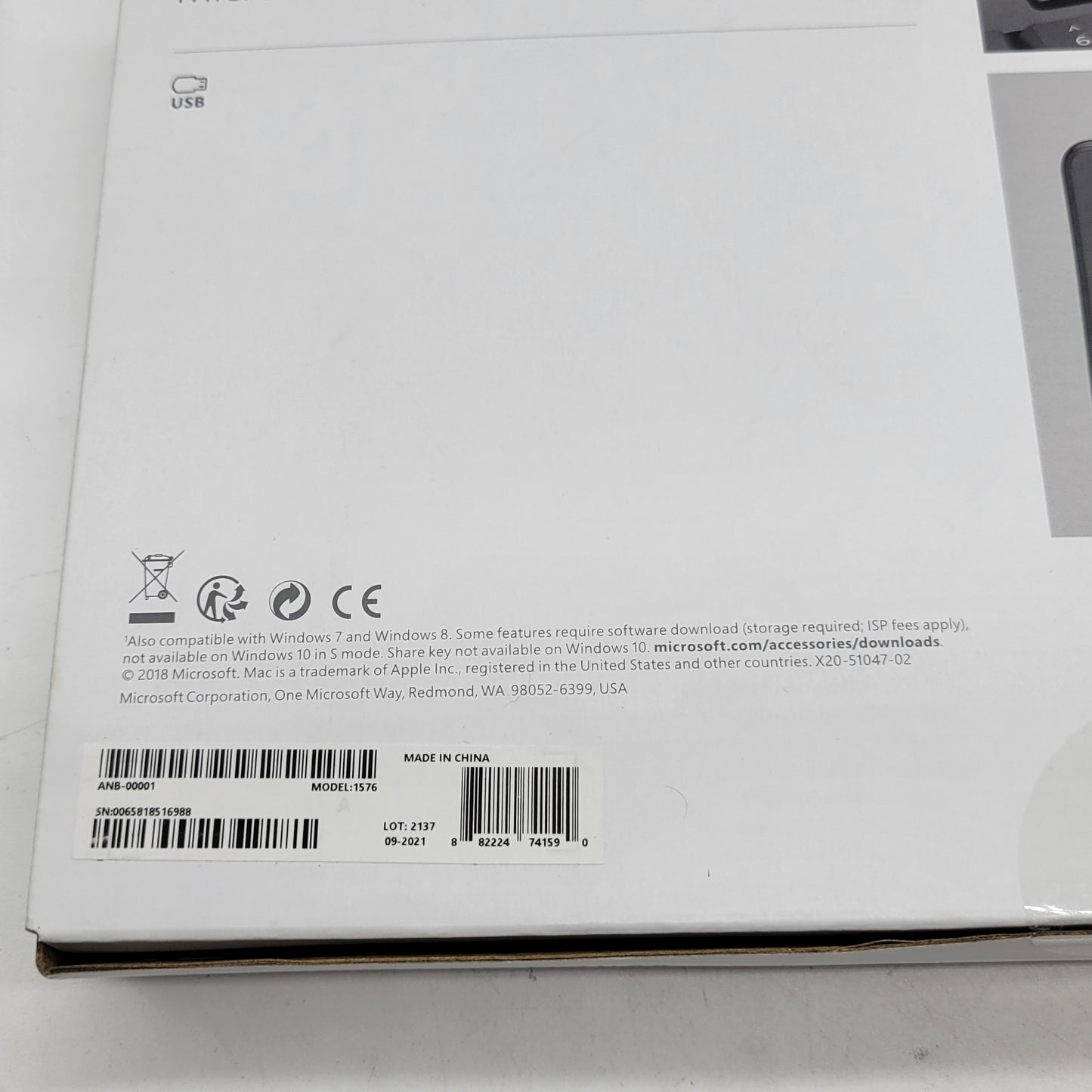 New Microsoft Wired 600 Keyboard 1576 Wired Keyboard Black