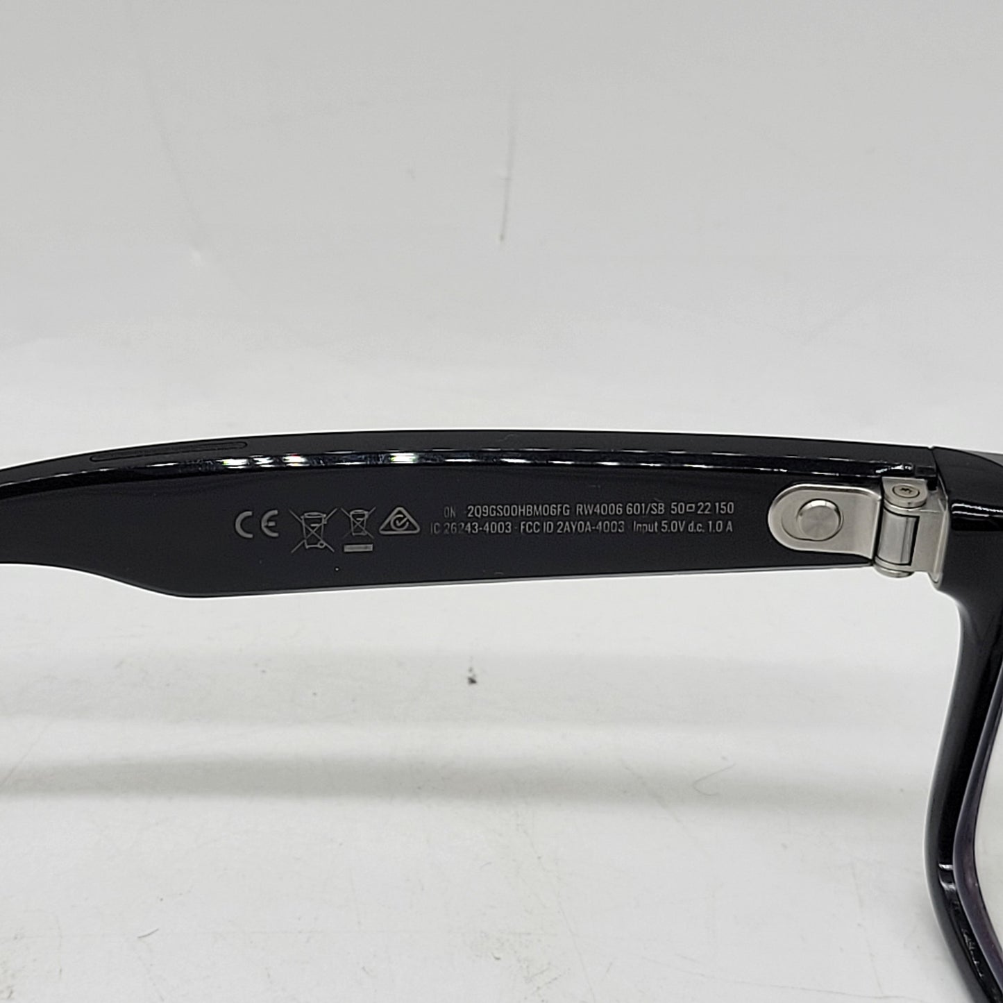 Ray-Ban Meta Wayfarer Gen 1 Shiny Black Transitions RW4006 AI Smart Glasses