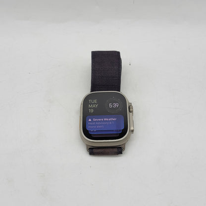 Unlocked Apple Watch Ultra 2 49MM Natural Titanium Alpine Loop Rubs MRF23LW/A
