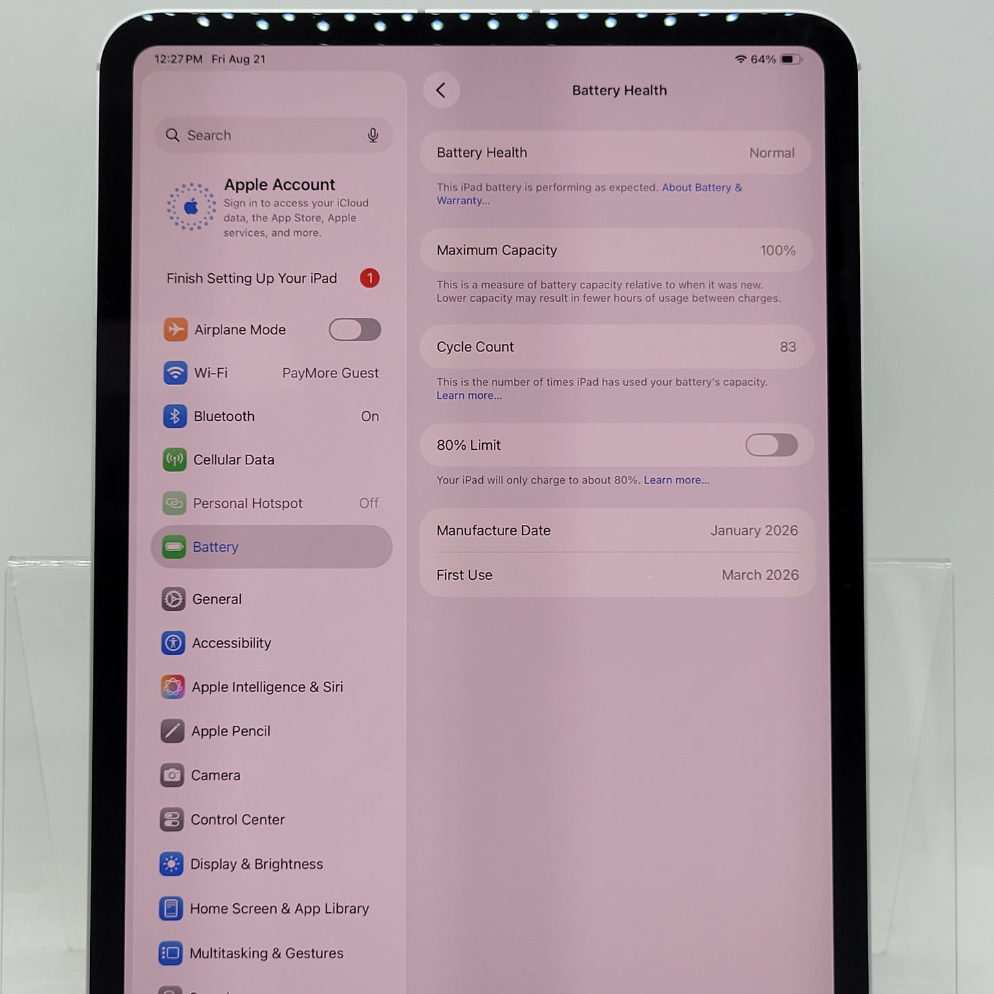 WiFi Only Apple iPad Pro 11" M5 256GB Silver ME2P4LL/A