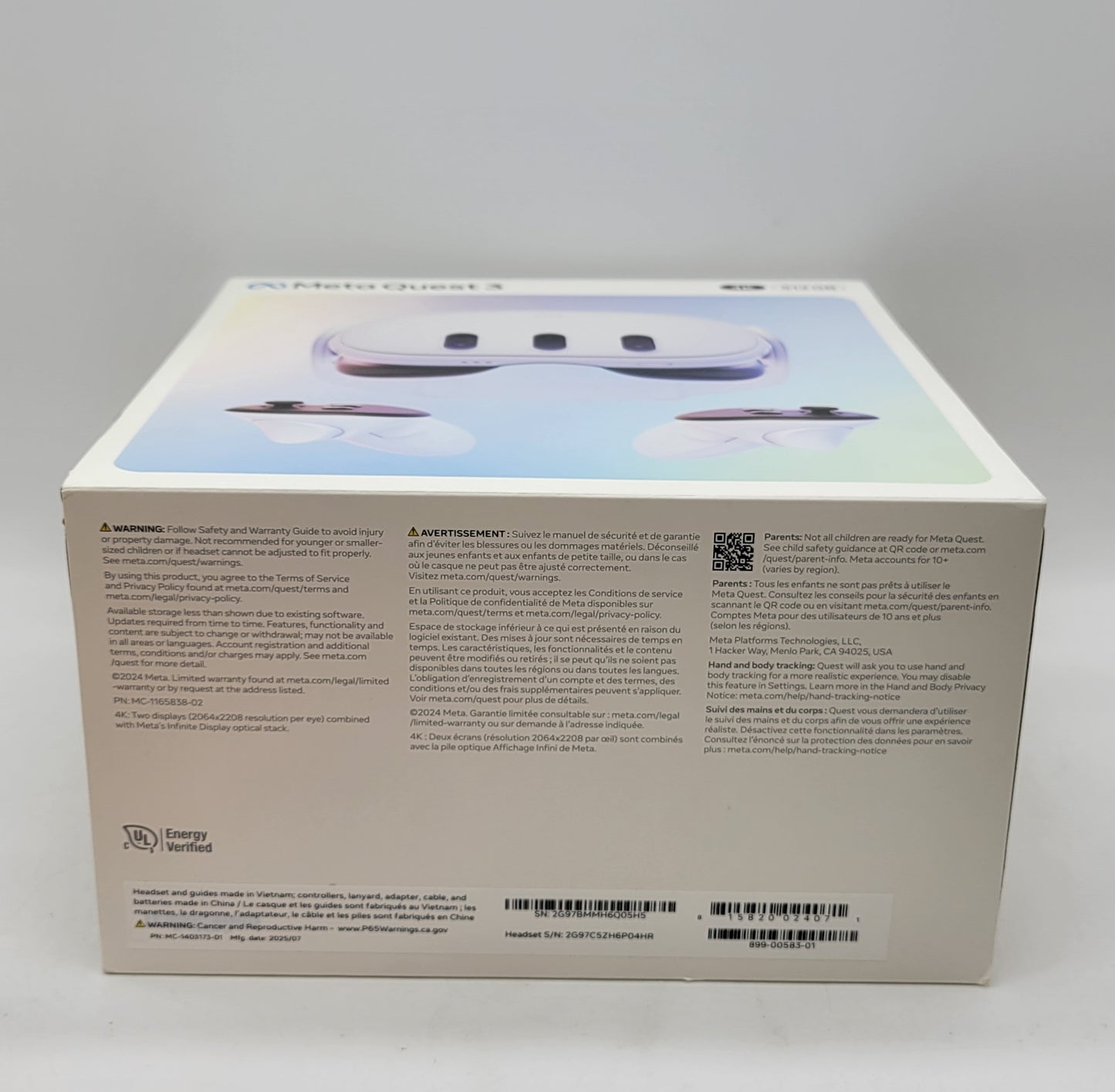 New Meta Quest 3 512GB Standalone All-in-One VR Headset S3A