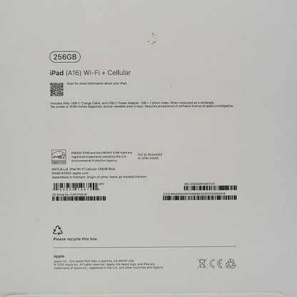 New Factory Unlocked Apple iPad 11" (A16) 256GB Blue MD7L4LL/A