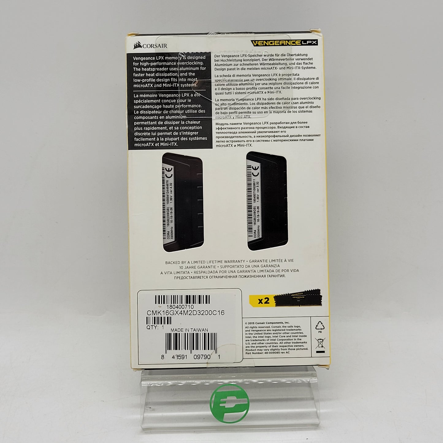 Corsair Vengeance LPX 16GB (2x8GB) RAM DDR4 3200MHz CMK16GX4M2D3200C16
