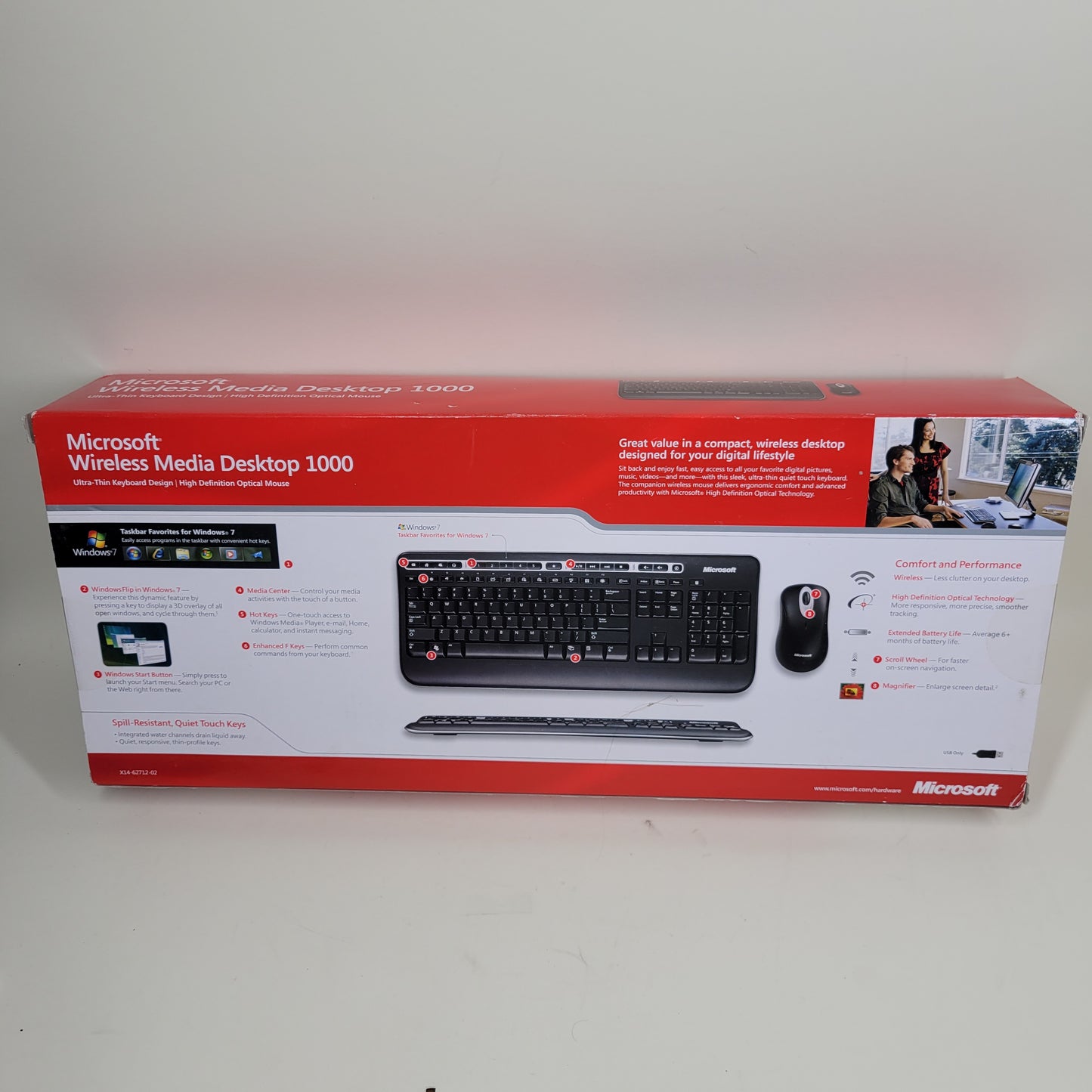 New Microsoft Wireless Media Desktop 1000 Keyboard and Mouse ZHA-00001