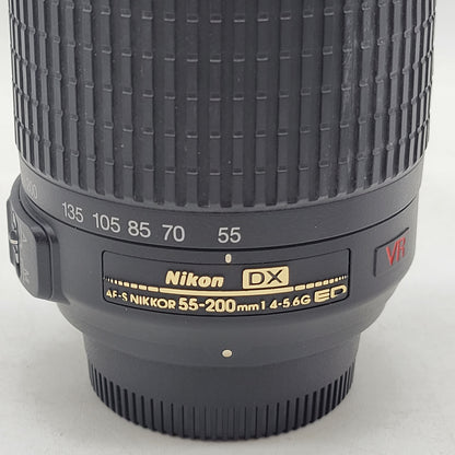 Nikon AF-S DX NIKKOR 55-200mm f/4-5.6G ED VR Auto & Manual Lens AF-S