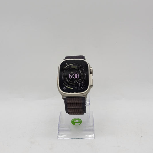 Unlocked Apple Watch Ultra 2 49MM Natural Titanium Alpine Loop Rubs MRF23LW/A