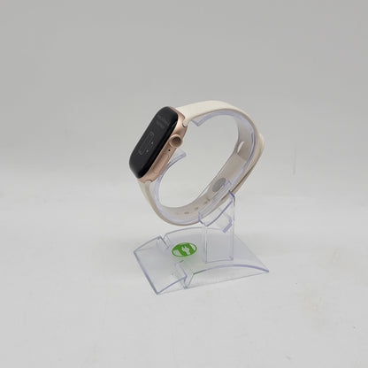Unlocked Apple Watch Series 10 42MM Gold Aluminum Starlight Sport Band MWX93LW/A
