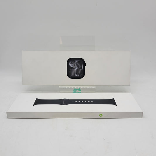 GPS Only Apple Watch Series 11 42MM Jet Black Aluminum Black Sport Band 