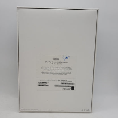 Factory Unlocked Apple iPad Pro 11" 3rd Gen 256GB Space Gray MHMV3LL/A