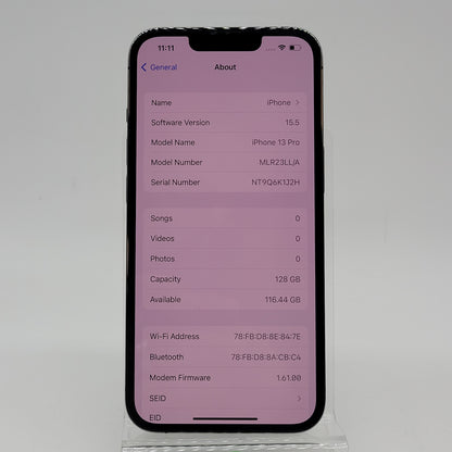 Factory Unlocked Apple iPhone 13 Pro 128GB Graphite MLR23LL/A