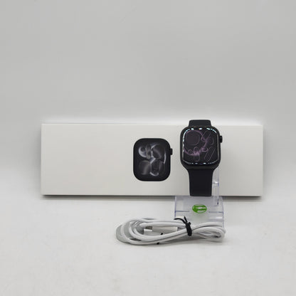 Unlocked Apple Watch Series 11 46MM Jet Black Aluminum Sport Band MFC44LW/A